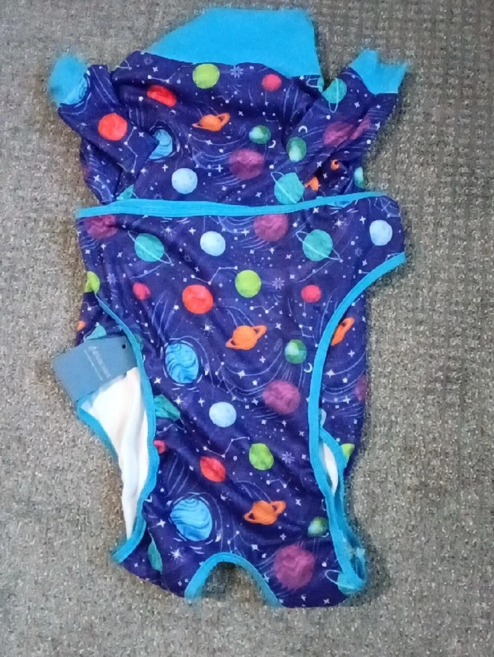 Space Print Full-Body Dog 🐶 Pajamas Size 3